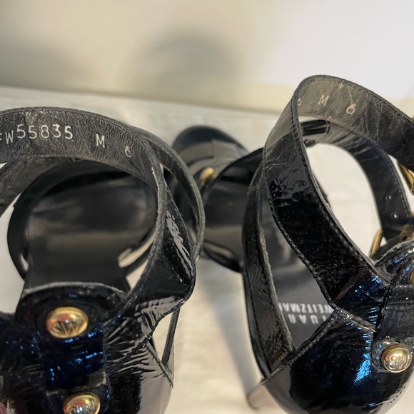 Stuart Weitzman Patent Leather Platform Sandals - Picture 7 of 10